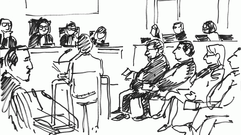 Salle d'audience du procès France Télécom - © Solidaires/Claire Robert (https://www.clairerobert.org/)